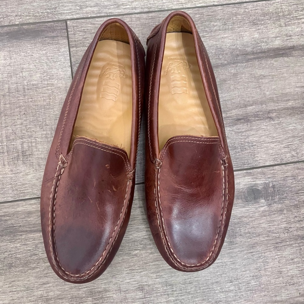 SPERRY gold cup meridian Brown Leather‎ Slip-On Loafers /Moccasin Stitching 9.5